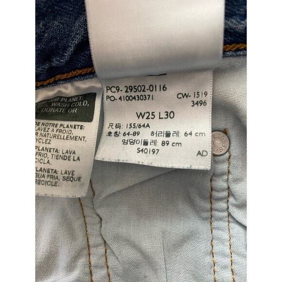 Levi's 501 S BIG E Size 25X30 Medium Wash Button Fly Distressed Denim Blue Jeans - Picture 11 of 12